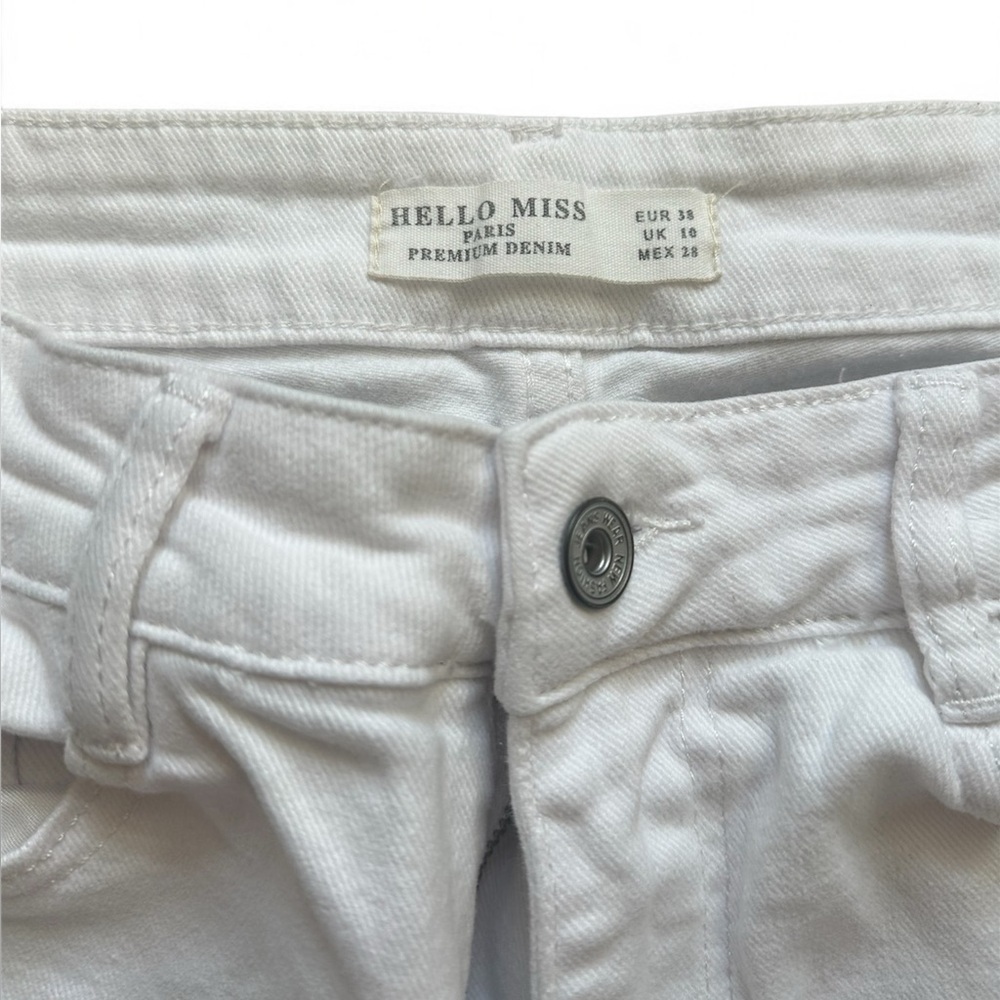Hello Miss White Cargo Denim Jeans EUR 38 - Picture 4 of 12